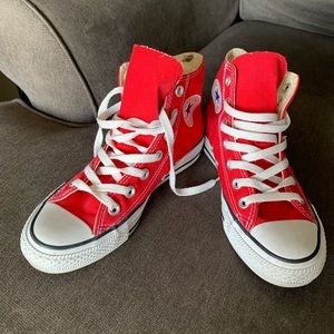 Red high top Converse